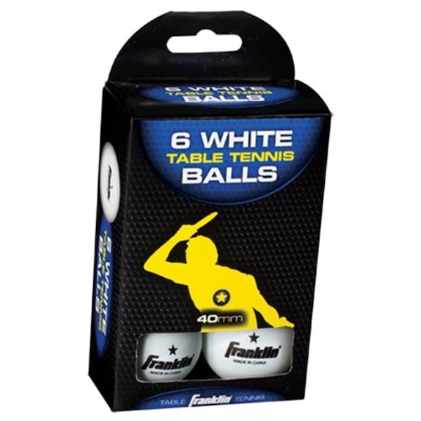 Franklin Sports Franklin Sports 57113 White Table Tennis Balls; 6 Pack 877586 - main